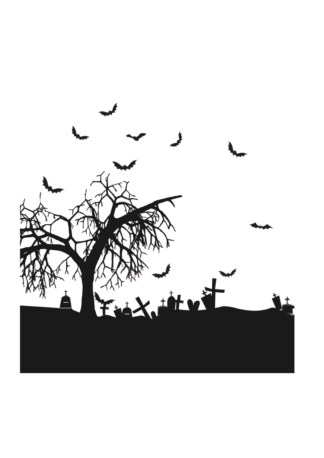 Halloween Horror Cemetery Free SVG File