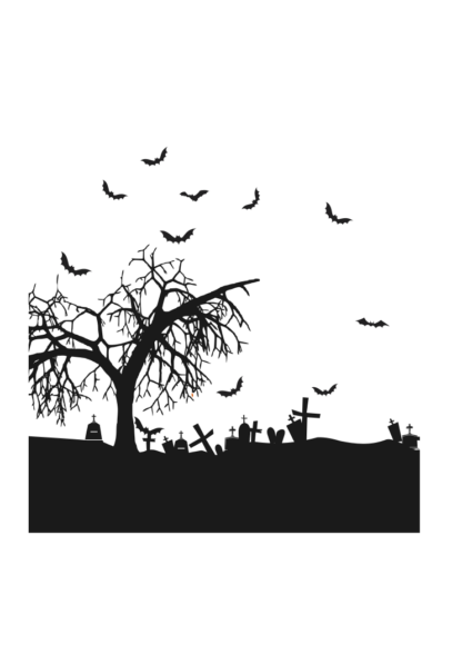 Halloween Horror Cemetery Free SVG File