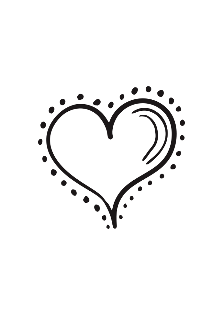 Hand Drawn Heart With Dots Free SVG File SVG Heart