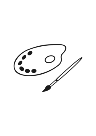 Painters Palette Free SVG file