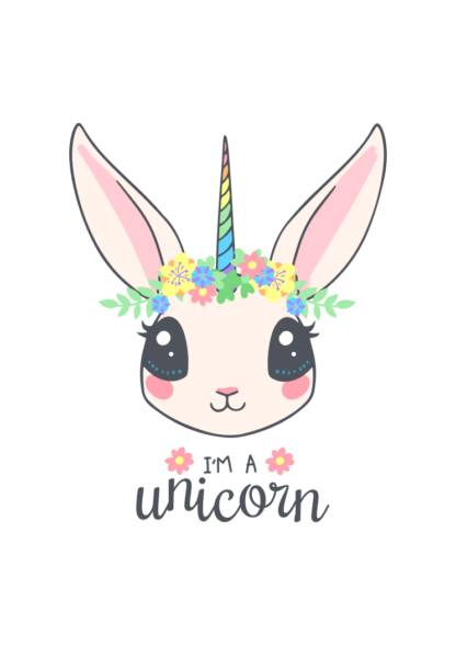 Adorable Rabbit Unicorn Free SVG File - SVG Heart
