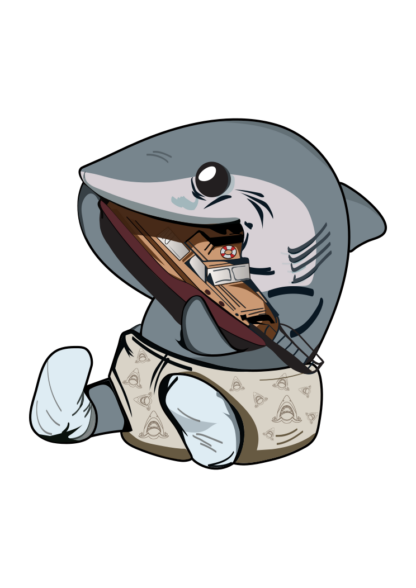 Cute Baby Shark Clipart Free SVG File