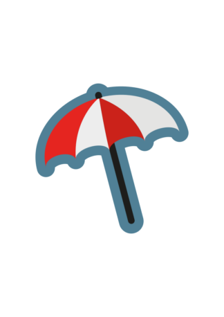 Beach Umbrella Clipart Free SVG File