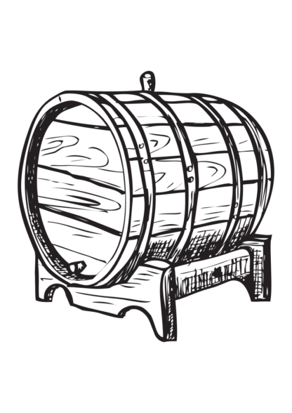 Beer Wine Barrel Free SVG File