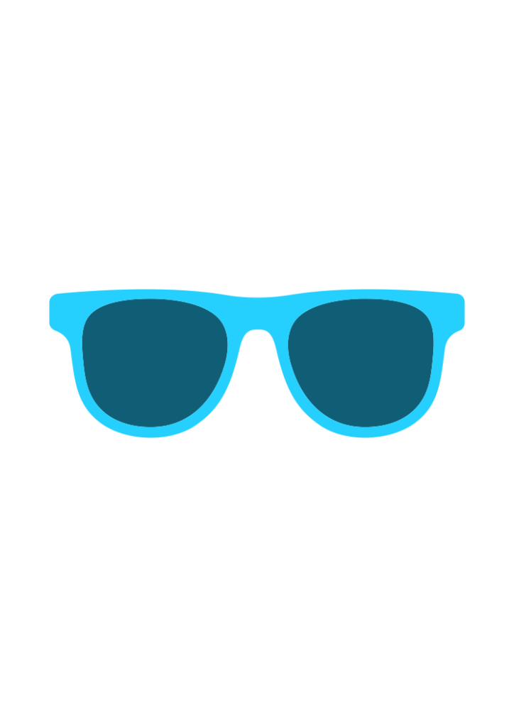 Blue Sunglasses Clipart Free SVG File - SVG Heart