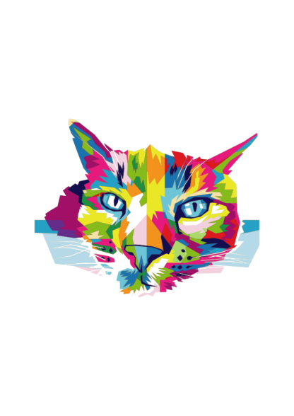 Cat Head Art Free SVG File