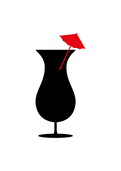 Cocktail Glass With Umbrella Free SVG File