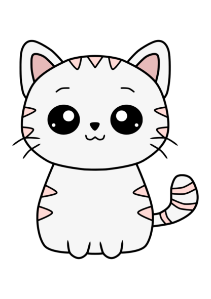 Cute Cat Clipart Free SVG File