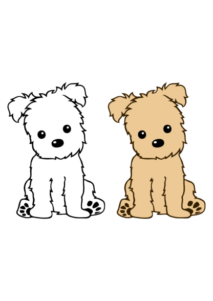 Cute Dog Clip Art Free SVG File