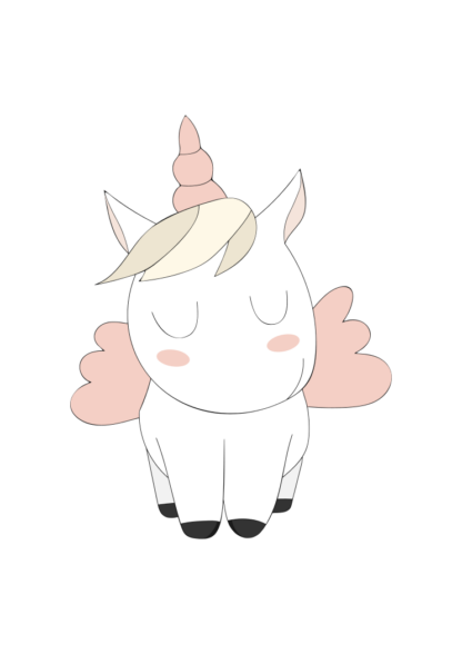 Cute Unicorn Clipart Free SVG File