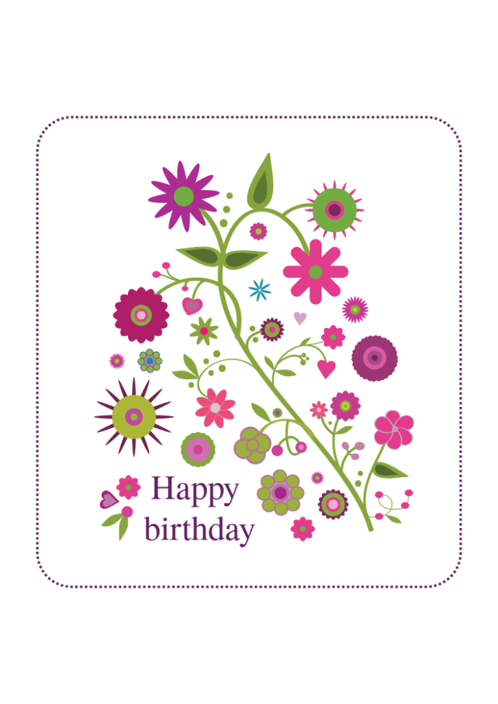 Birthday Flower Svg