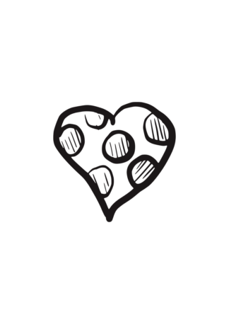 Hand Drawn Heart With Dots Free SVG File