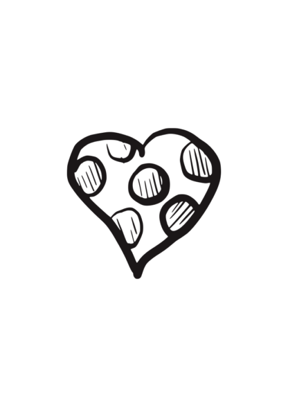 Hand Drawn Heart With Dots Free SVG File