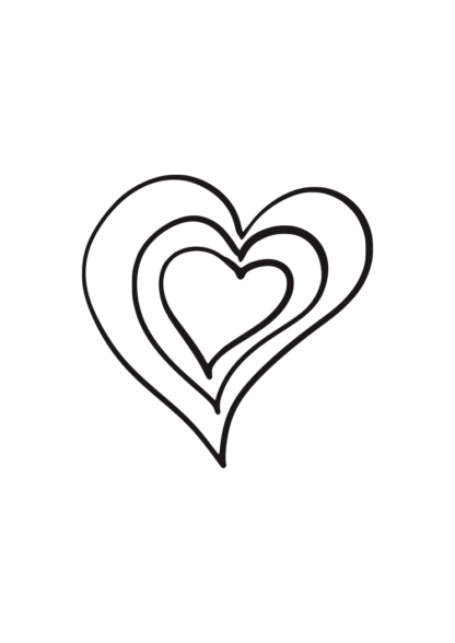 Hand Drawn Hearts Free SVG File