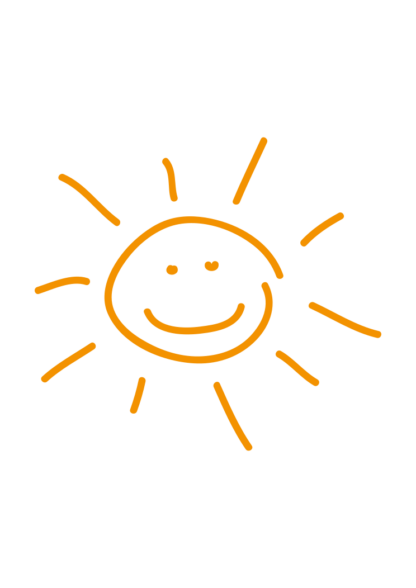 Hand Drawn Sun Smiley Face Free SVG File