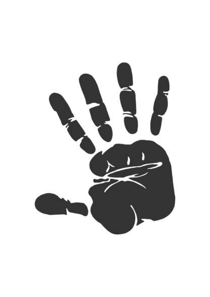 Hand Palm Handprint Free SVG File