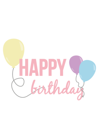 Happy Birthday Sign And Balloons Free SVG File