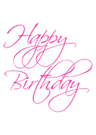 Happy Birthday Curly Sign Free SVG File