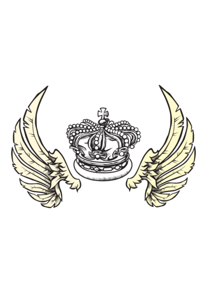 King Crown And Angel Wings Free SVG File