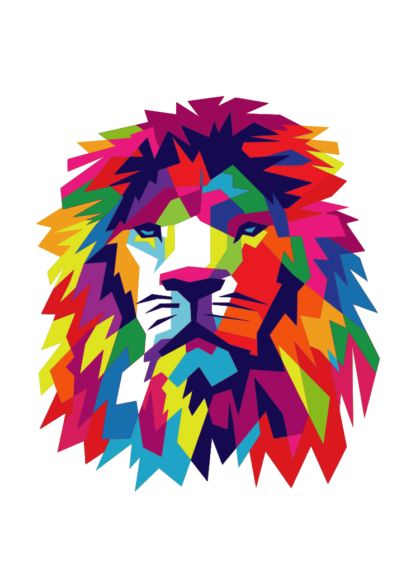 Lion Head Art Free SVG File