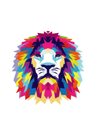 Lion Head Art Free SVG File