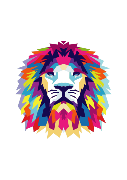 Lion Head Art Free SVG File