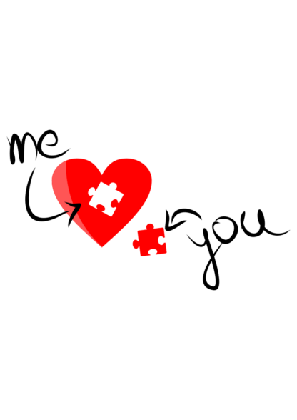 Me You Heart Puzzle Valentine's Day Free SVG File
