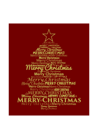 Merry Christmas Tree Free SVG File