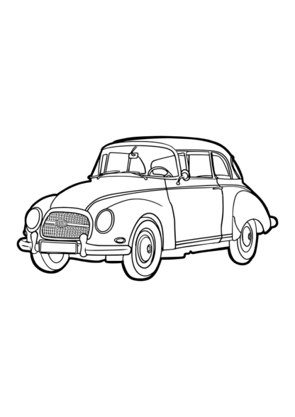 Old Classic Car Free SVG File