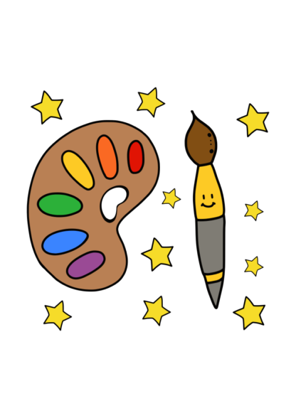 Painters Palette Clipart Free SVG File