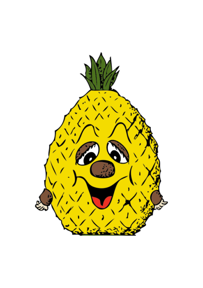 Pineapple Emoji Face Free SVG File