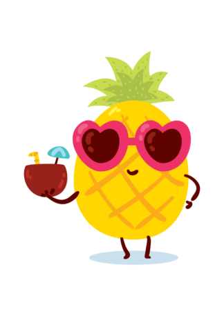 Pineapple With Sunglasses Clipart - free svg file for members