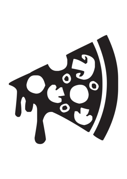 Pizza Slice With Mushrooms Free SVG File