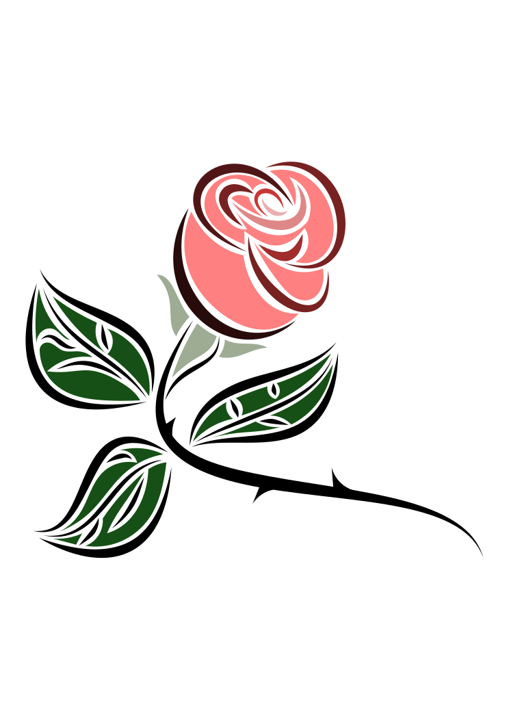 Rose Flower Free SVG File - SVG Heart