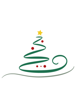 Swirly Christmas Tree Free SVG File
