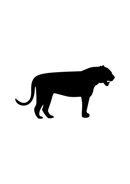 Tiger Silhouette Free SVG Cut File