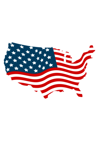 USA Map Flag - free svg file for members