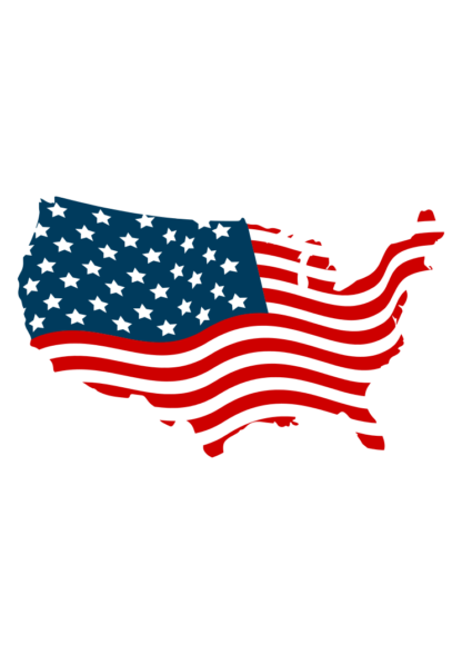 USA Map Flag - free svg file for members