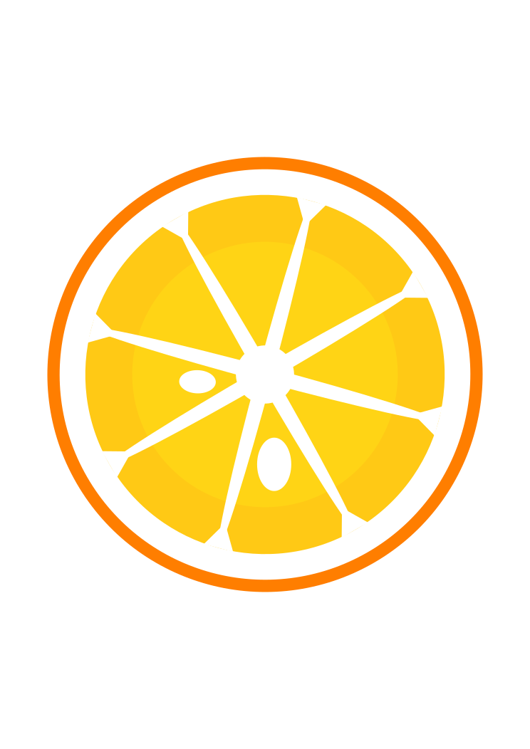 Orange Slice, Fruit, Clipart - free svg file for members - SVG Heart