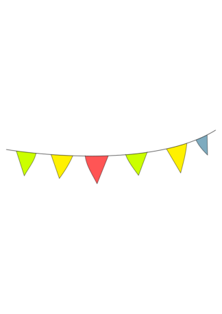 Triangle Pennant Party Banner Free SVG File