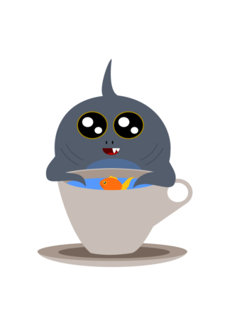 Baby Shark and Cup, Clipart Free SVG File