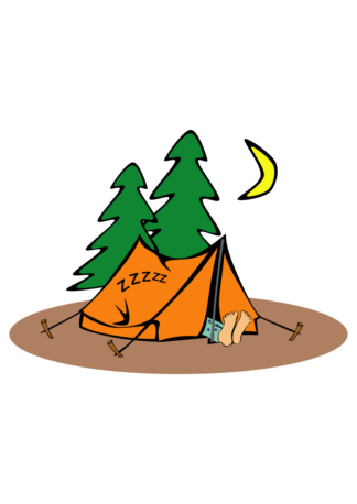 Camping Camper In The Tent Free SVG File