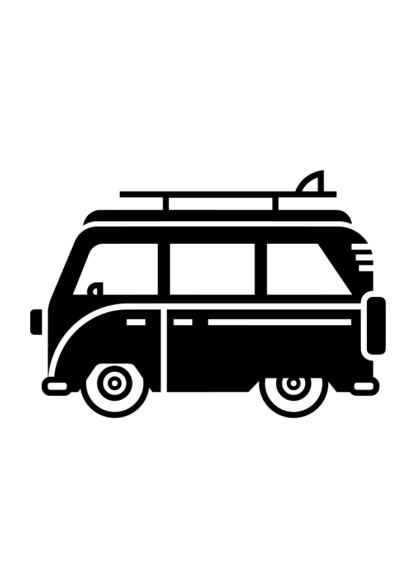 Camping Van - free svg file for members