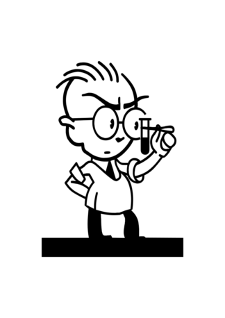 Cartoon Scientist Free SVG File