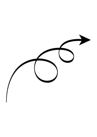 Curly Right Arrow Free SVG Cut File