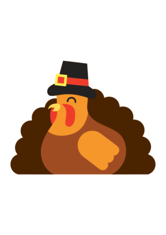 Cute Thanksgivin Turkey Clipart Free SVG File