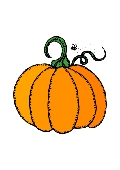 Fall Pumpkin Clipart Free SVG File