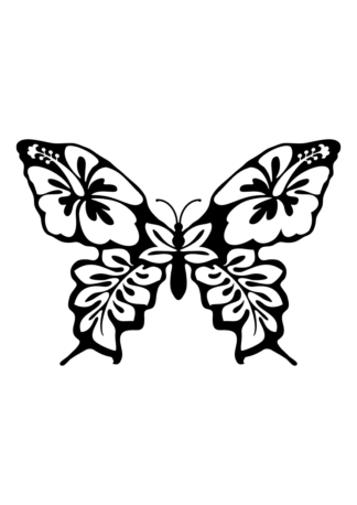 Floral Butterfly Free SVG File