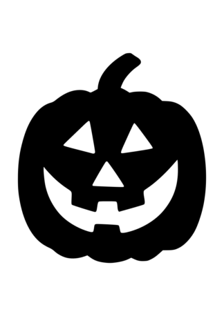 Halloween Pumkin Silhouette - free svg file for members