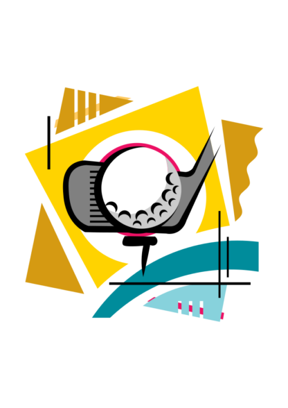 Golf Art Clipart Free SVG File